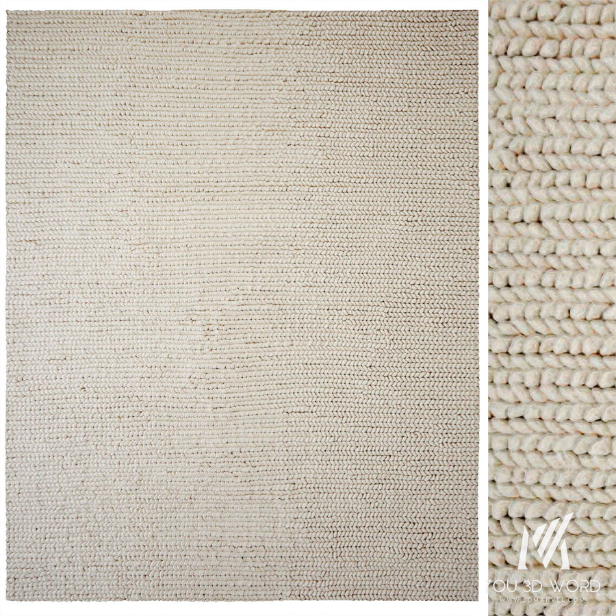 Braided wool rug